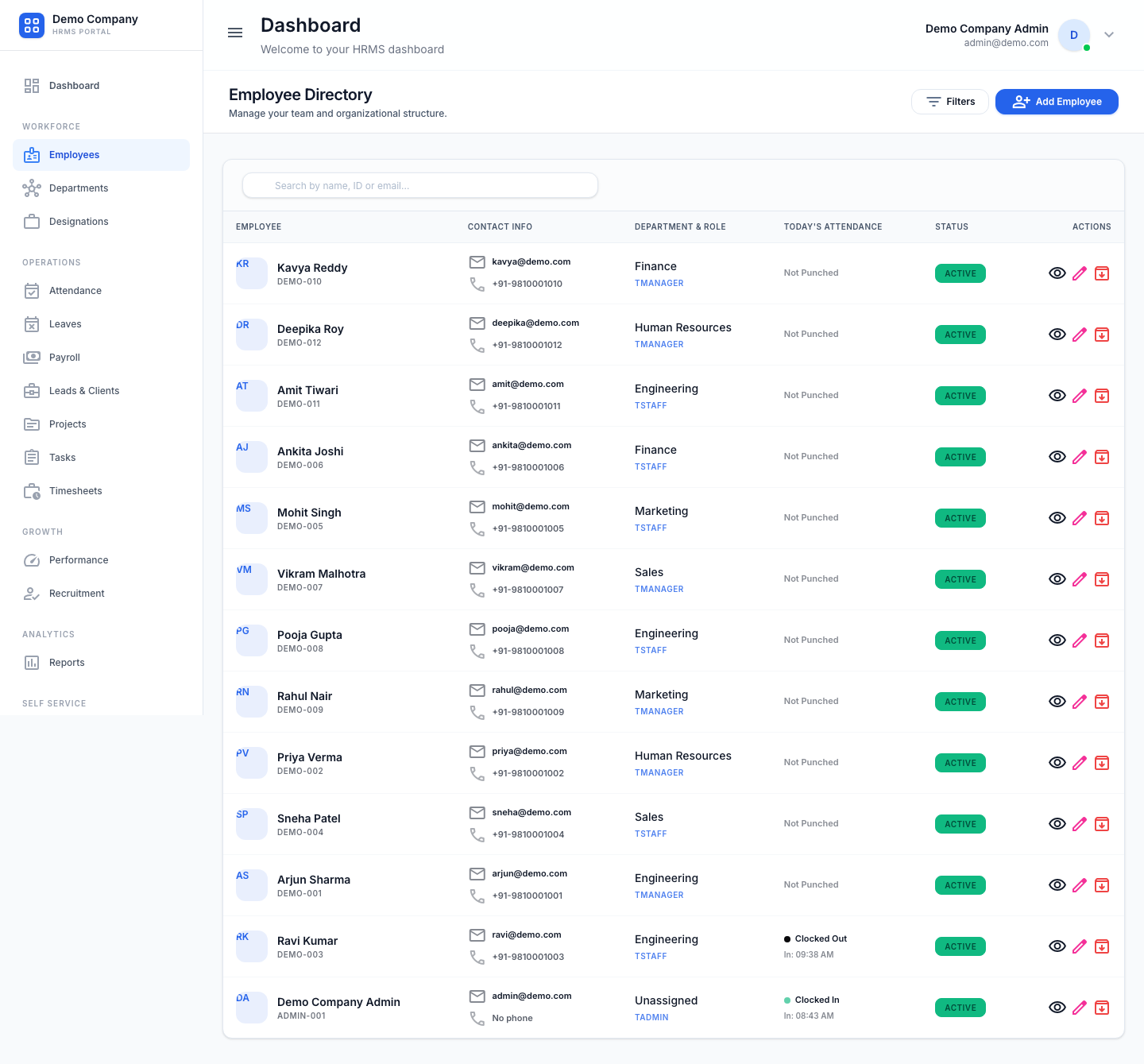 Employee Dashboard