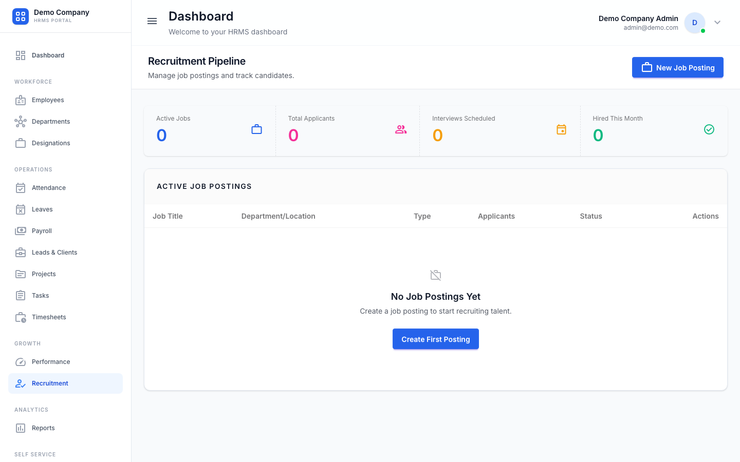 Demo Interface